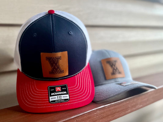 High School Leather Patch Hats